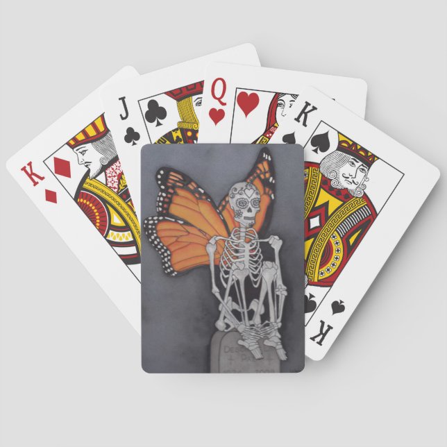 Cartes à jouer Jour des Morts Papillon (dos)