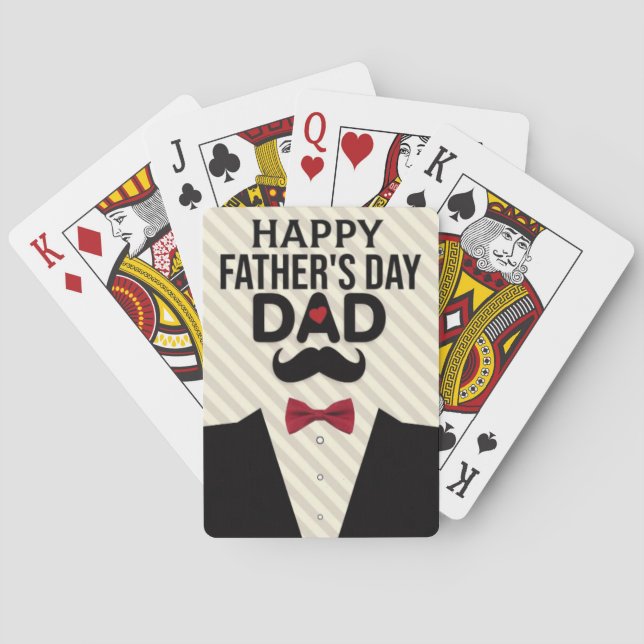 Cartes à jouer "Joyeuse fête des Pères" (dos)
