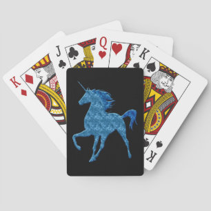 Cartes à jouer Licorne de Feu Bleu