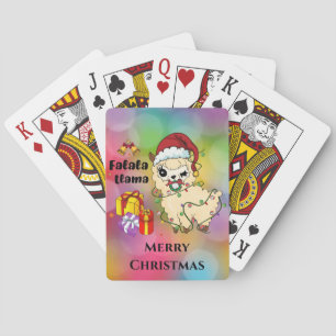 Cartes à jouer Llama de Noël