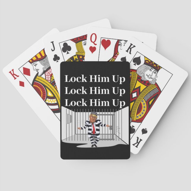 Cartes à jouer Lock Him Up Trump (dos)