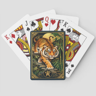 Cartes à jouer Lune Dorée du Tigre du Zodiaque Chi