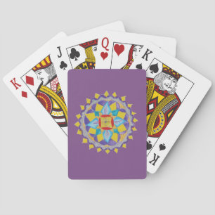 Cartes à jouer Mandala Bleu Jaune