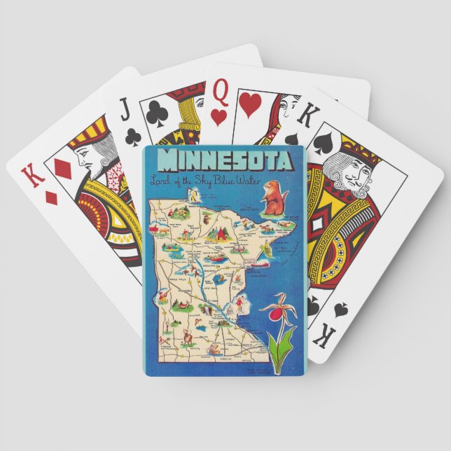Cartes à jouer Minnesota Sky Blue Water (dos)