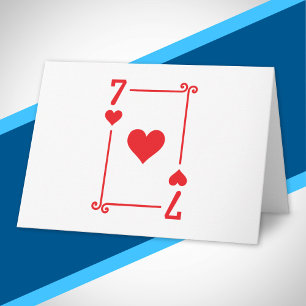 Cartes à jouer modernes Matching Seven Hearts Suit