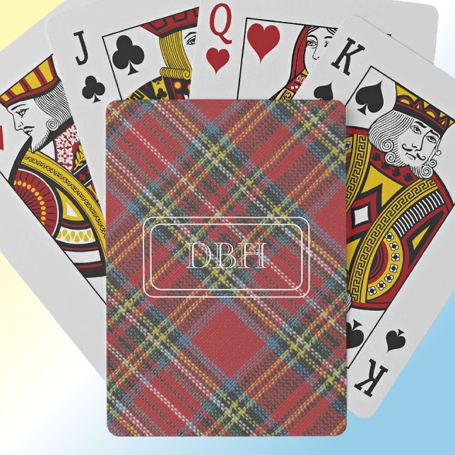 Cartes à jouer Monogramme Classe Royal Stewart Tar (Créateur téléchargé)
