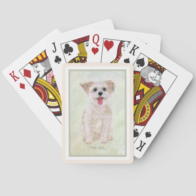 Cartes à jouer Morkie Douces (dos)
