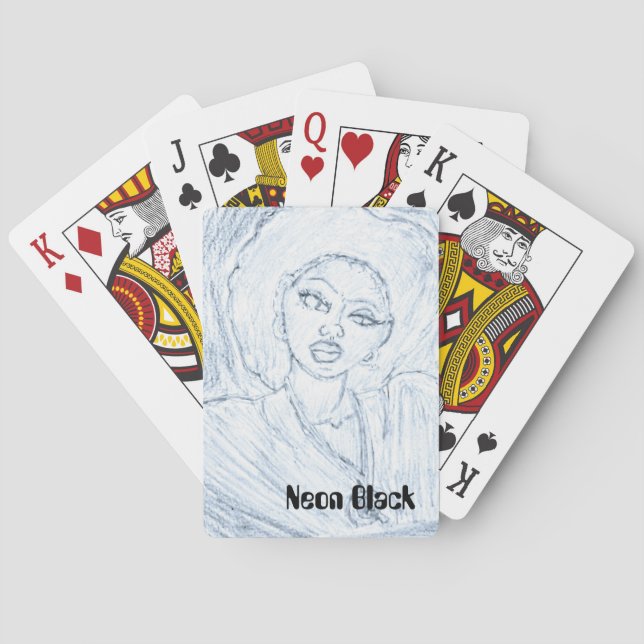 Cartes à jouer Neon Black (dos)