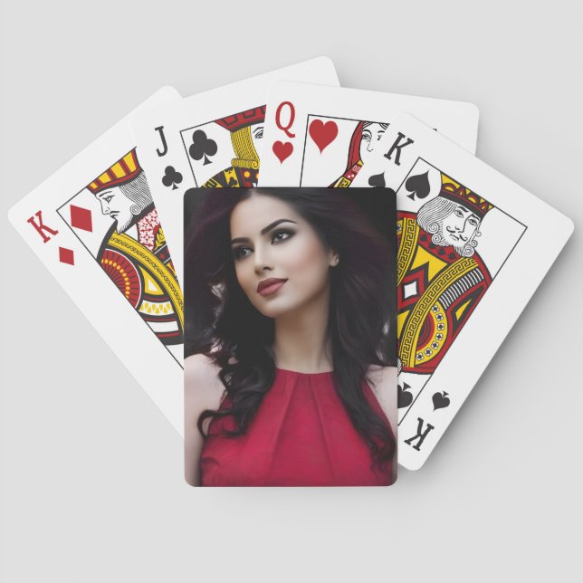 Cartes à jouer noir-blanc-rouge (dos)