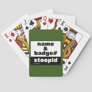 cartes à jouer "NOM & BADGE#"