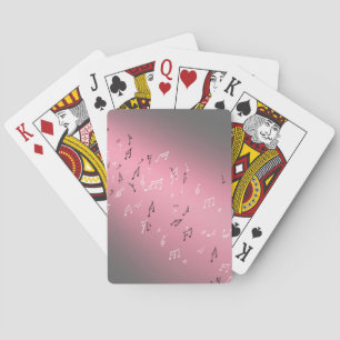 Cartes à jouer Notes de musique Clair de lune rose