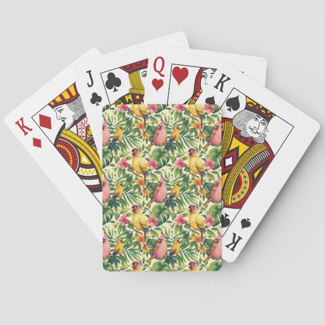 Cartes à jouer Oiseaux et Fleurs Tropicaux (dos)