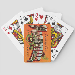 Cartes à jouer orange vintage Nashville
