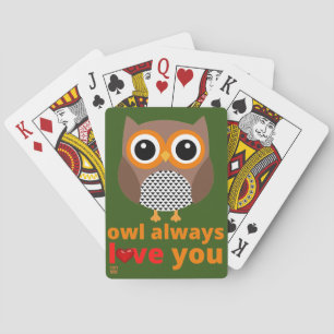 cartes à jouer "OWL TOUJOURS LOVE YOU"