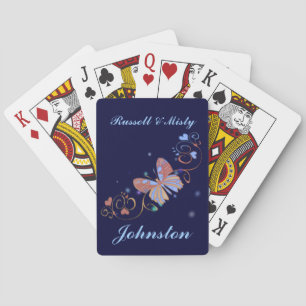 Cartes à jouer papillon personnalisées
