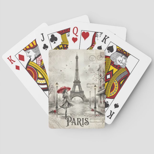 Cartes à jouer Paris France (dos)