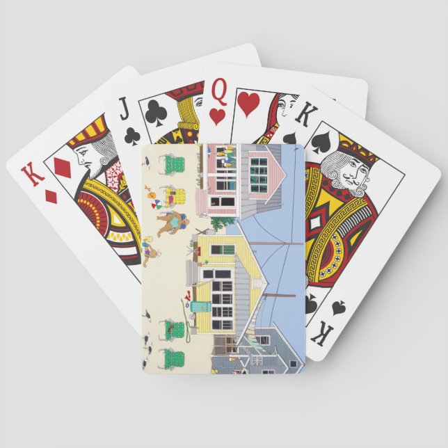 Cartes à jouer Pastel Beach Cottages (dos)