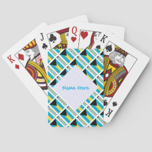 Cartes à jouer patriotiques avec drapeau des Baham