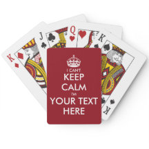 Cartes à jouer personnalisables Je ne peux pas res