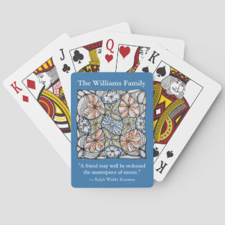 Cartes à jouer personnalisées avec doodle floral e