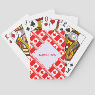 Cartes à jouer personnalisées avec drapeau du Cana