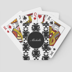 Cartes à jouer personnalisées avec monogramme Dama