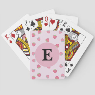 Cartes à jouer personnalisées avec motif de fraise