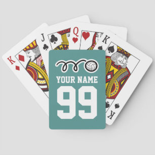 Cartes à jouer personnalisées avec nom de volley-b