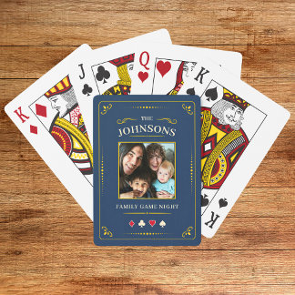 Cartes à jouer personnalisées avec photo de famill