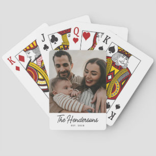 Cartes à jouer personnalisées avec photo de famill