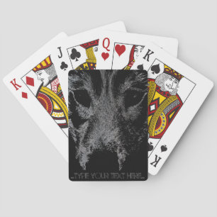 Cartes à jouer personnalisées Husky Loup Chien
