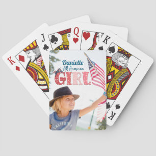 Cartes à jouer personnalisées pour fille tout amér
