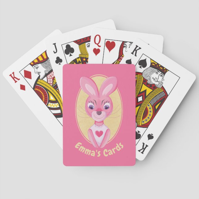 Cartes à jouer personnalisées pour filles avec lap (dos)