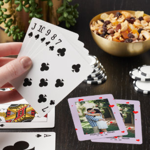 Cartes à jouer personnalisées pour mariage avec ph