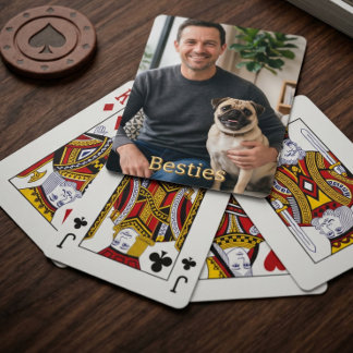 Cartes à jouer personnalisées pour papa de chien p