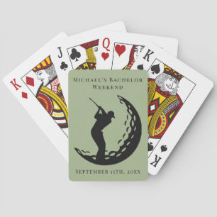 Cartes à jouer personnalisées   Week-end de golf p