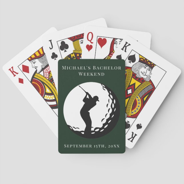 Cartes à jouer personnalisées | Week-end de golf p (dos)