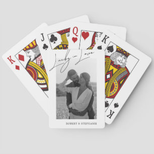 Cartes à jouer photo romantiques "Chanceux en amou