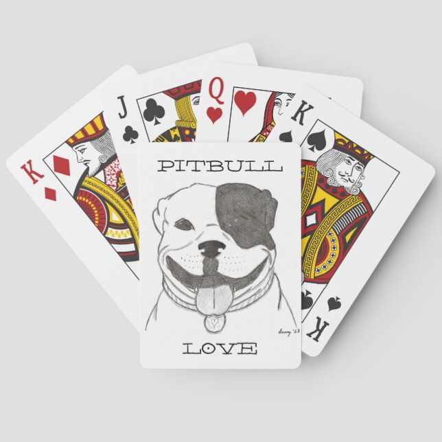 Cartes à jouer Pitbull Love (dos)