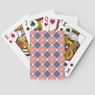 Cartes à jouer plaid patriotique étoilé