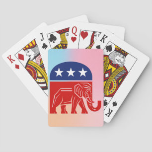 Cartes à jouer politiques éléphant républicain