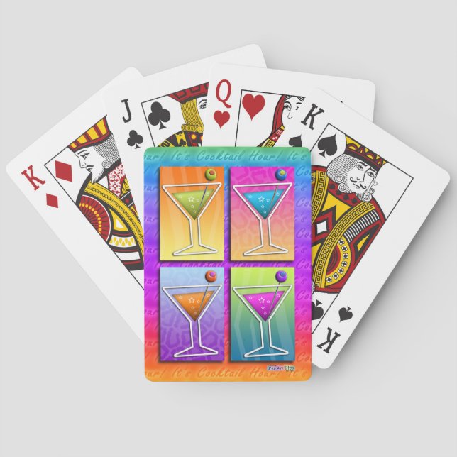 Cartes à jouer Pop Art MARTINIS (dos)