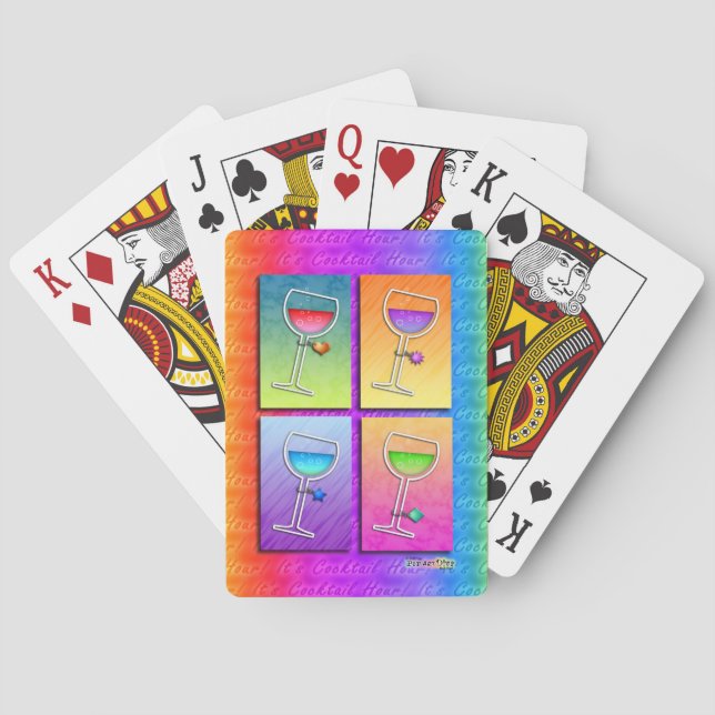 Cartes à jouer Pop Art sur le VIN (dos)