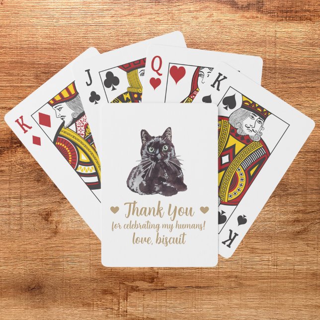 Cartes à jouer pour cadeau de mariage de chat (Créateur téléchargé)