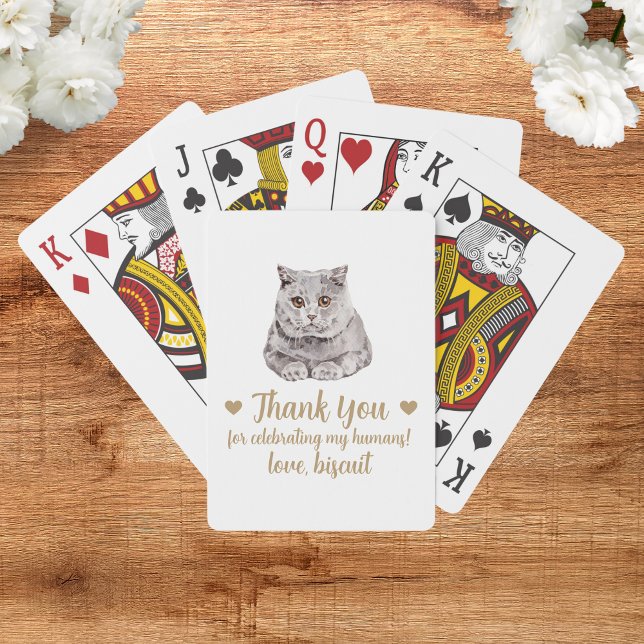 Cartes à jouer pour cadeau de mariage de chat (Créateur téléchargé)