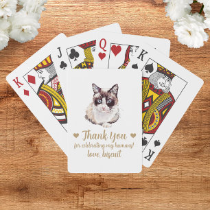 Cartes à jouer pour cadeau de mariage de chat