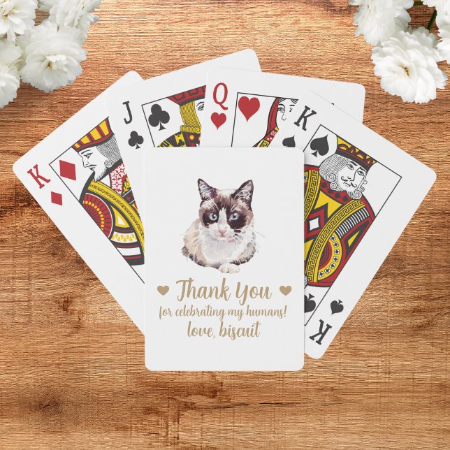 Cartes à jouer pour cadeau de mariage de chat (Créateur téléchargé)