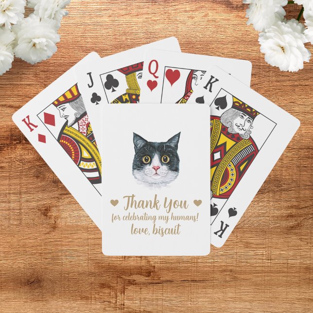 Cartes à jouer pour cadeau de mariage de chat (Créateur téléchargé)