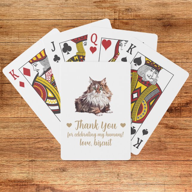 Cartes à jouer pour cadeau de mariage de chat (Créateur téléchargé)