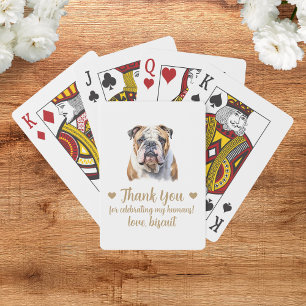 Cartes à jouer pour cadeau de mariage de chien